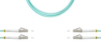 Патч-корд волоконно-оптический TELCORD ШОС-2x3.0-2LC/U(dx)-2LC/U(dx)-MM503-5м-LSZH-AQ 1078604