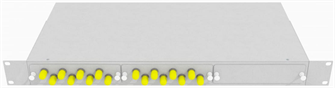Кросс оптический стоечный  TopLAN КРС-Top-1U-16ST/U-OM2-GY 649003