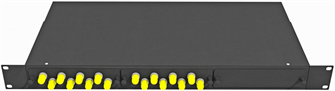 Кросс оптический стоечный  TopLAN КРС-Top-1U-16ST/U-OM2-BK 649004