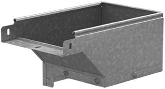 Угол верт. вниз 90°, левый переходник  Ostec ПВНЛ-300х100-1,0-СЦ 914778