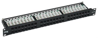 Патч-панель 19, 48xRJ45, UTP, Кат. 5е ITK PP48-1UC5EU-D05H 971017
