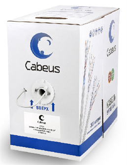 Кабель витая пара F/UTP 5e кат. 4 пары Cabeus FTP-4P-Cat.5e-SOLID-LSZH-GY 800961