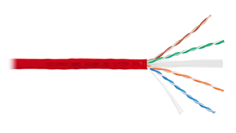 Кабель витая пара U/UTP 6 кат. 4 пары NikoMax NMC 4140C-RD 1093618