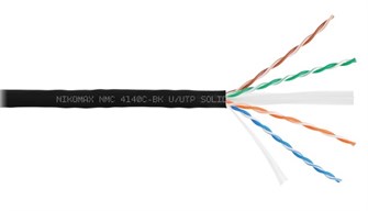 Кабель витая пара U/UTP 6 кат. 4 пары NikoMax NMC 4140C-BK 1093616