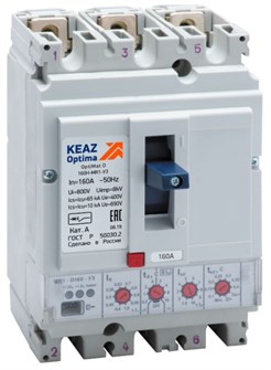 Автоматический выключатель в литом корпусе КЭАЗ 285502 1140006