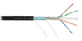 Кабель витая пара F/UTP 6а кат. 4 пары NikoMax NMC 4255B-BK 1093582