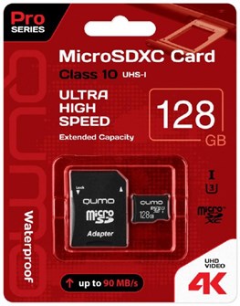 Карта памяти MicroSDXC 128GB Qumo QM128GMICSDXC10U3 1006872
