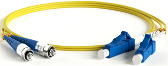 Патч-корд волоконно-оптический Hyperline FC-D2-9-FC/UR-LC/UR-H-1M-LSZH-YL 697125