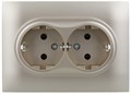 Розетка двухместная с заземлением в сборе IEK SK-R24-16-K37-F 1157179