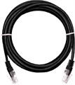 Кабель патч-корд U/UTP 5e кат. 1м Netlan EC-PC4UD55B-BC-PVC-010-BK-10 956878